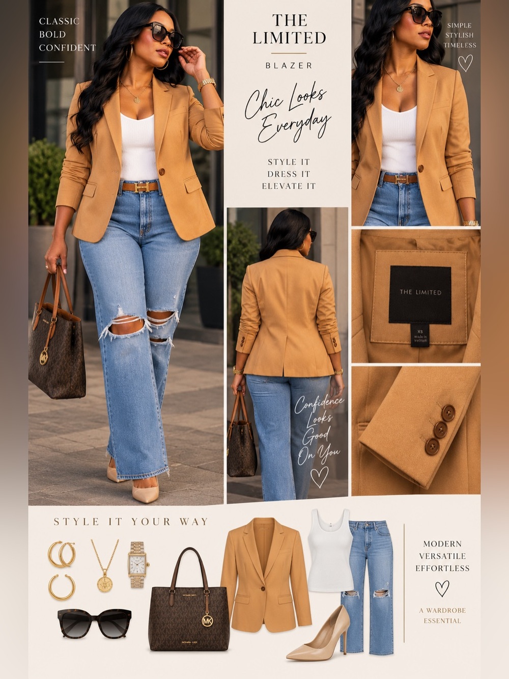 The Limited Women's Camel Blazer - size XS